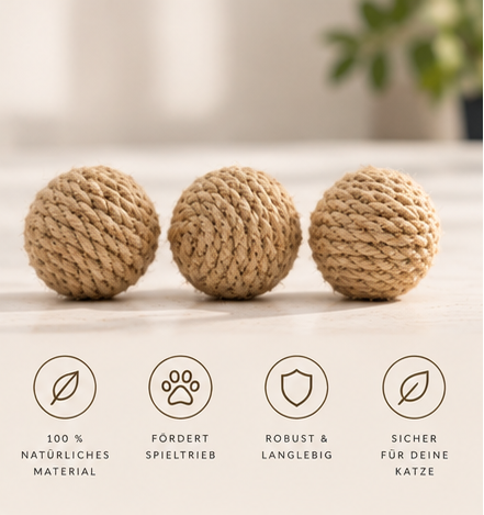 Jute Spielbälle – 3er Set